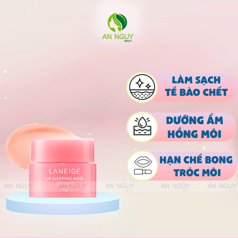 Mặt Nạ Ngủ Môi Laneige Sleeping Mask Dưỡng Ẩm, Hỗ Trợ Giảm Thâm Môi