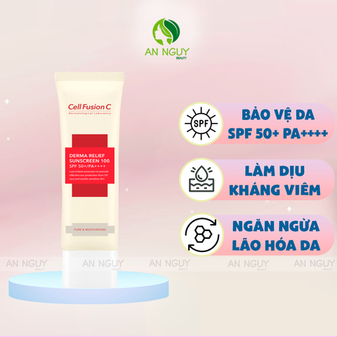 Kem Chống Nắng Làm Dịu Tổn Thương Cell Fusion C Derma Relief Suncreen 100 SPF50+ PA++++