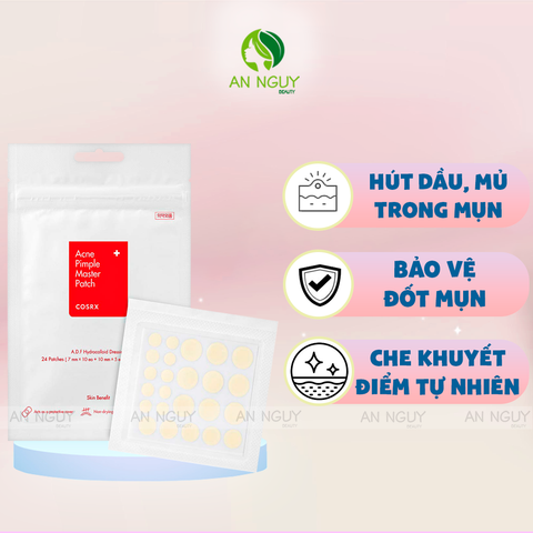 Miếng Dán Mụn Cosrx Acne Pimple Master Patch Se Cồi Mụn, Ngăn Hình Thành Sẹo 3 Size 24 Miếng