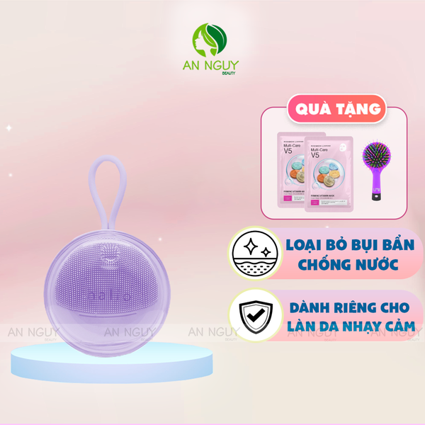 Combo Quà Tặng + Máy Rửa Mặt Và Massage HALIO Sensitive Facial Cleansing & Massaging Device Cho Da Nhạy Cảm (Màu Tím)