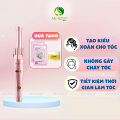 Combo Quà Tặng + Máy Uốn Tóc HALIO Auto Rotating Hair Curler Tự Xoay 360 Độ Ion Âm (Màu Rose Gold)