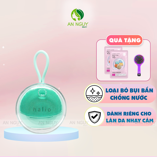 Combo Quà Tặng + Máy Rửa Mặt Và Massage HALIO Sensitive Facial Cleansing & Massaging Device Cho Da Nhạy Cảm (Màu Xanh Mint)
