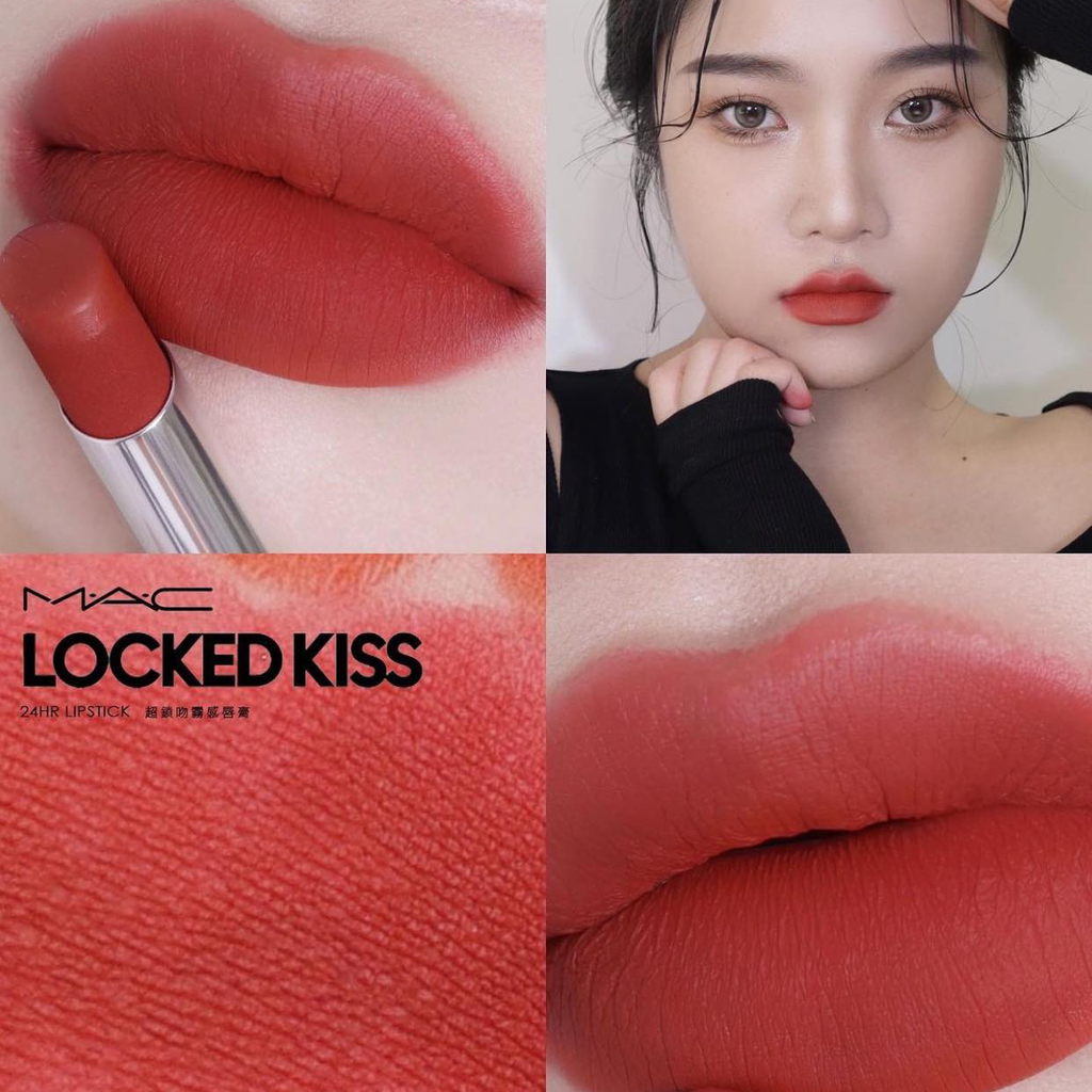 Son Thỏi MAC Locked Kiss 24hr Lipstick 1.8g
