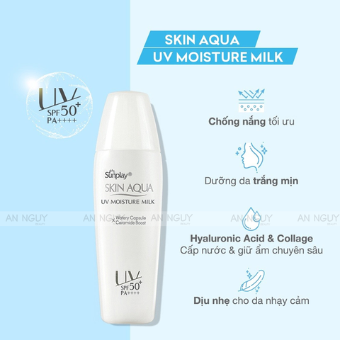 Sữa Chống Nắng Dưỡng Da Ẩm Mịn Skin Aqua UV Moisture Milk SPF50+ PA++++ 25g