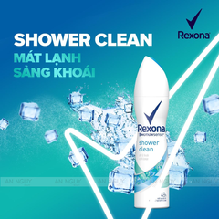 Xịt Ngăn Mùi Mát Lạnh Cho Nữ Rexona Shower Clean 150ml