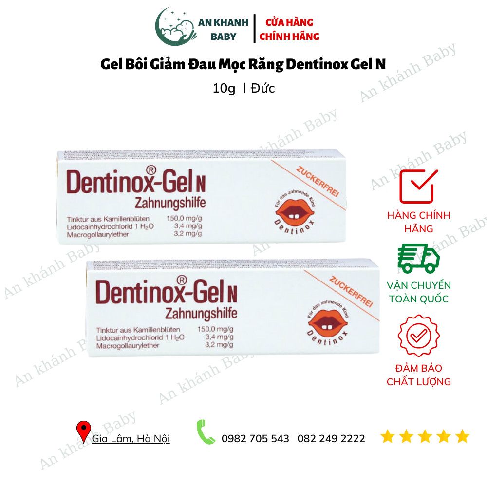 Dentinox Gel N- Gel Bôi Hỗ Trợ Giảm Đau Khi Bé Mọc Răng Đức - 10g