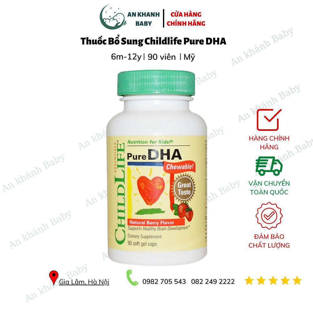 Vitamin ChildLife Pure DHA 90 Viên Cho Trẻ Từ 6 Tháng Tuổi