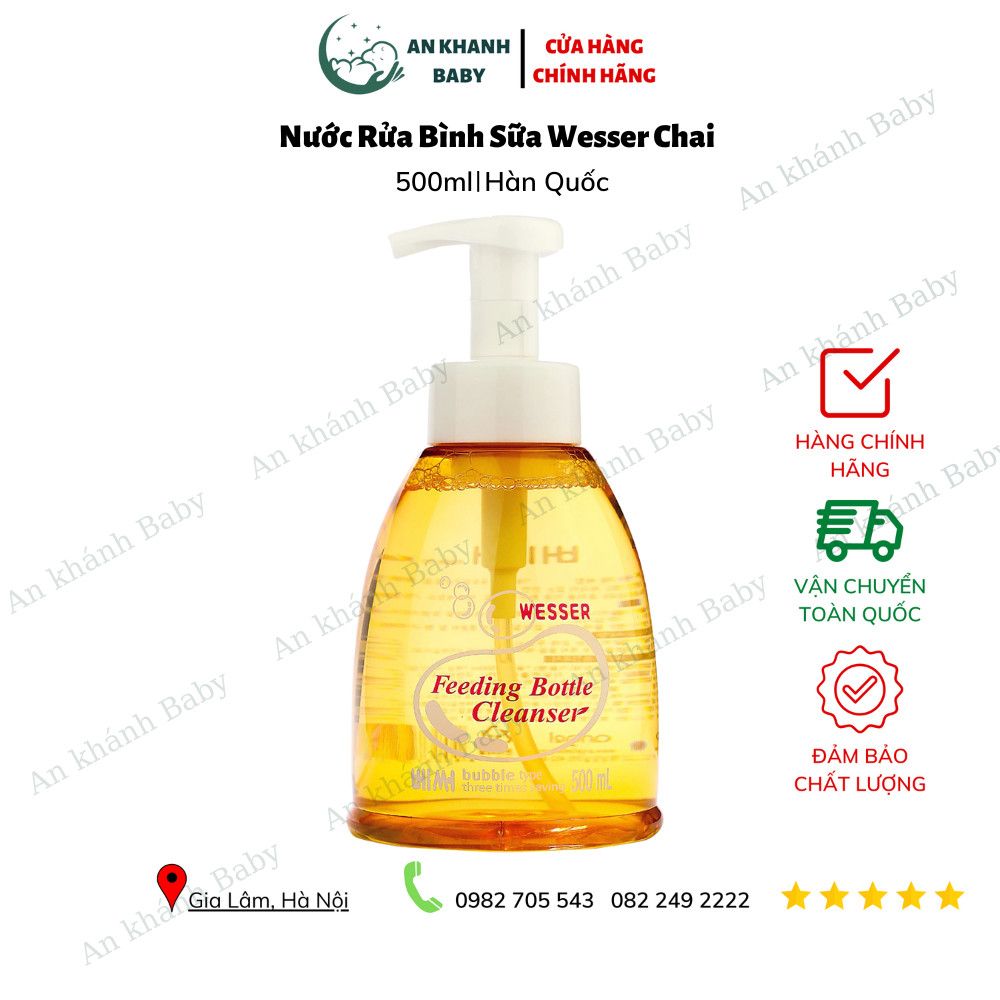 Nước rửa bình sữa Wesser chai 500ml Hàn Quốc