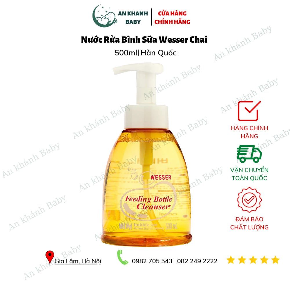 Nước rửa bình sữa Wesser chai 500ml Hàn Quốc