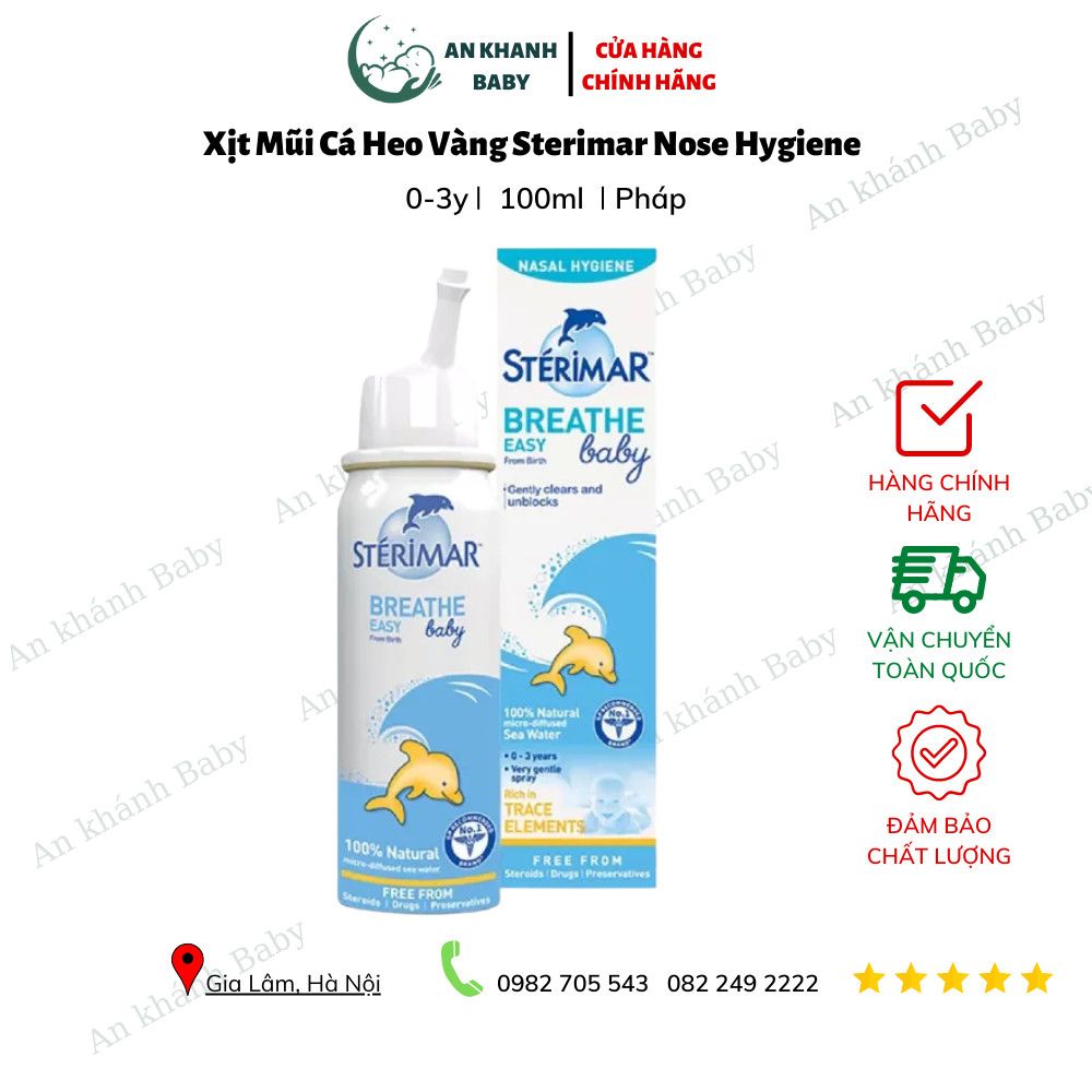 Xịt Mũi Cá Heo Vàng Sterimar Nose Hygiene 100ml