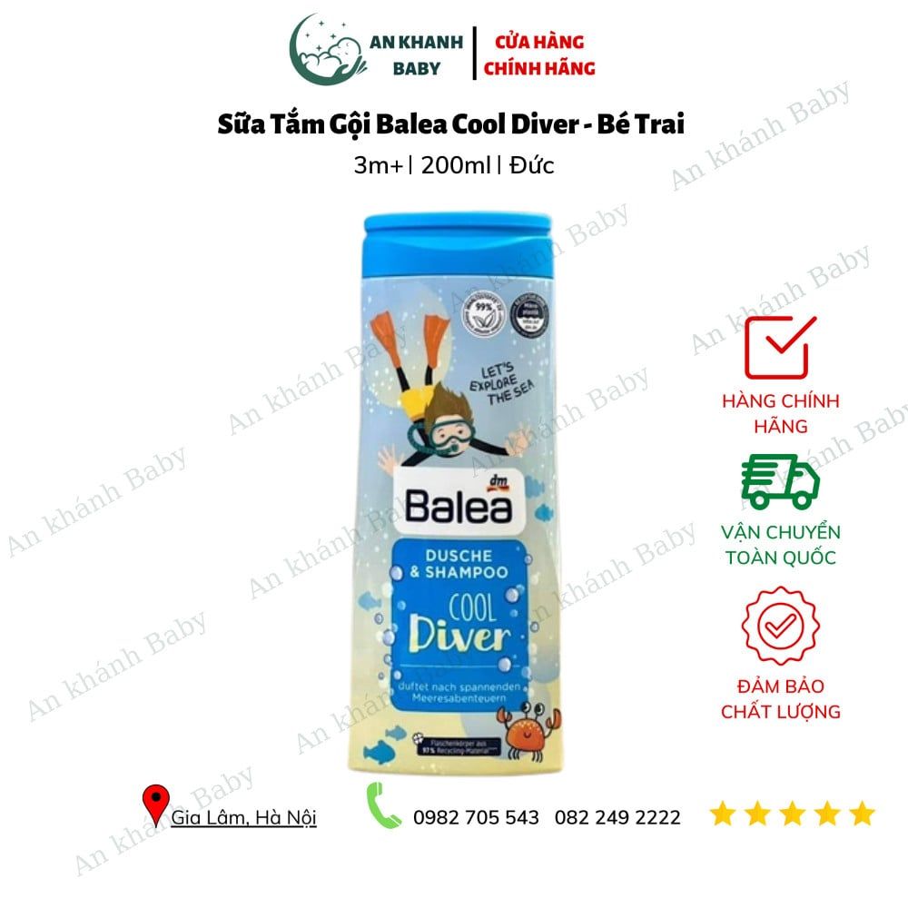 Sữa tắm gội Balea Cool Diver - bé trai 300ml