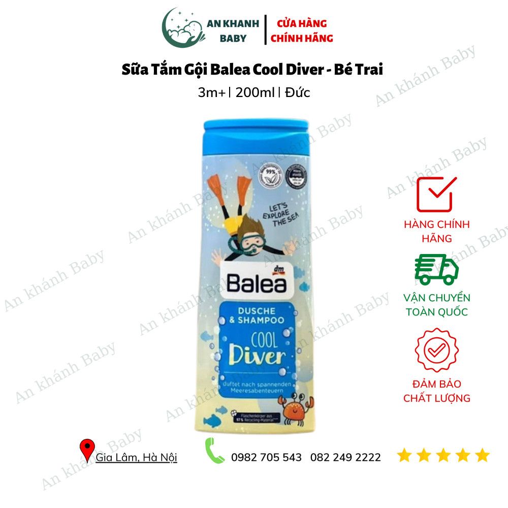 Sữa tắm gội Balea Cool Diver - bé trai 300ml