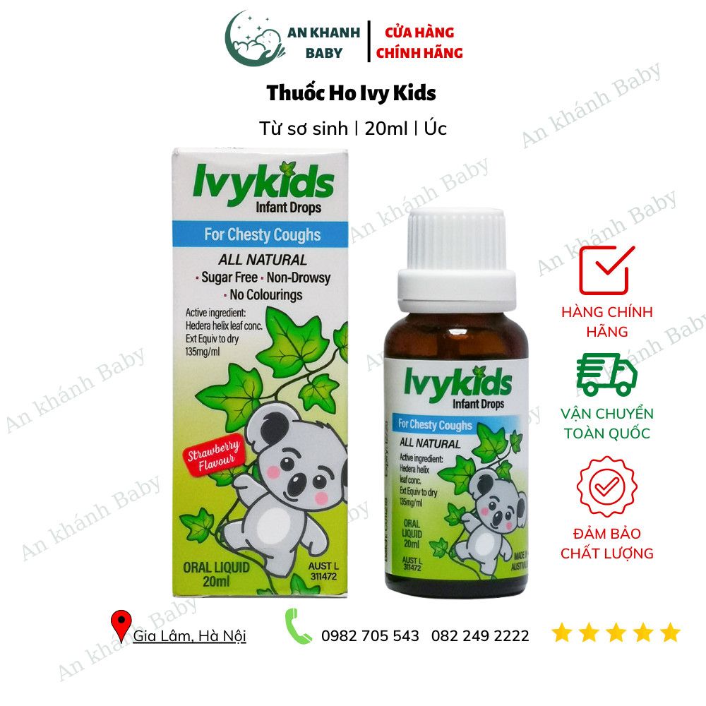 Ivy Kids Úc 20ml - Tinh Chất Ho Cho Trẻ Sơ Sinh Và Trẻ Nhỏ