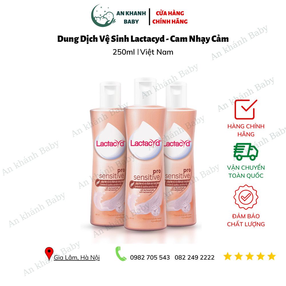 Dung dịch vệ sinh phụ nữ Lactacyd Pro Sensitive kháng khuẩn, giảm ngứa (250ml)