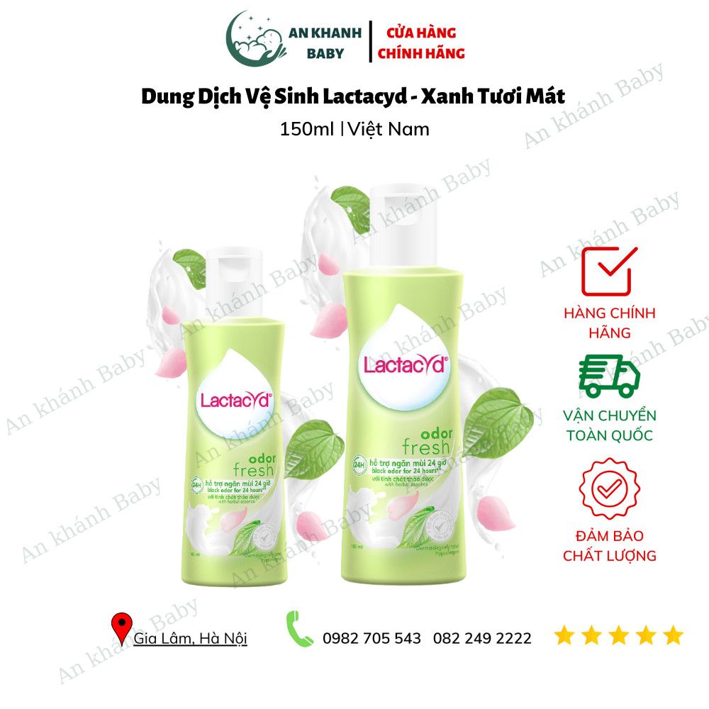 Dung dịch vệ sinh phụ nữ Lactacyd Odor Fresh cho ngày dài tươi mát 150ml&250ml