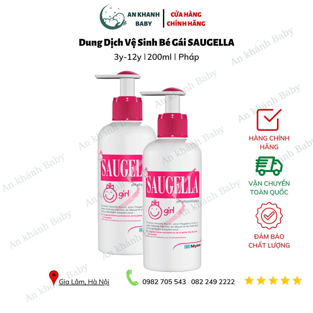 Dung dịch vệ sinh cho bé gái SAUGELLA 200ml