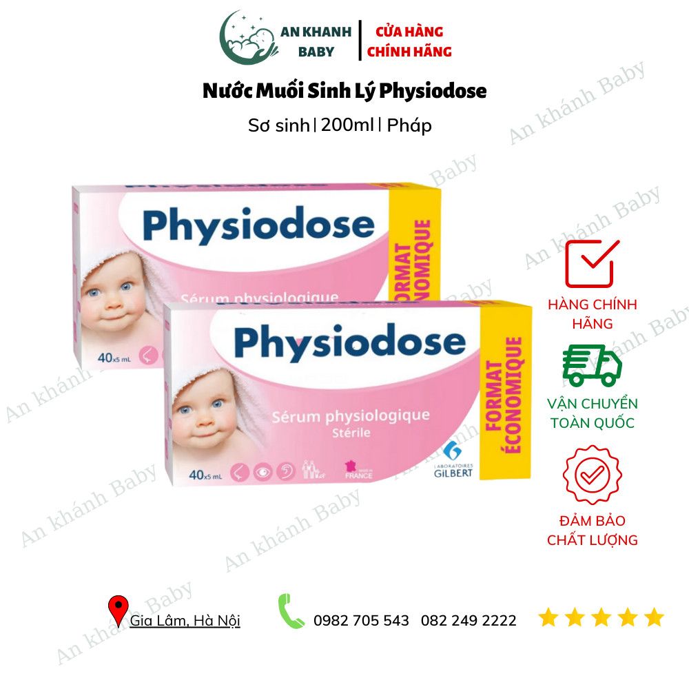 Nước Muối Sinh Lý Physiodose Gilbert Pháp Cho Bé - 200ml