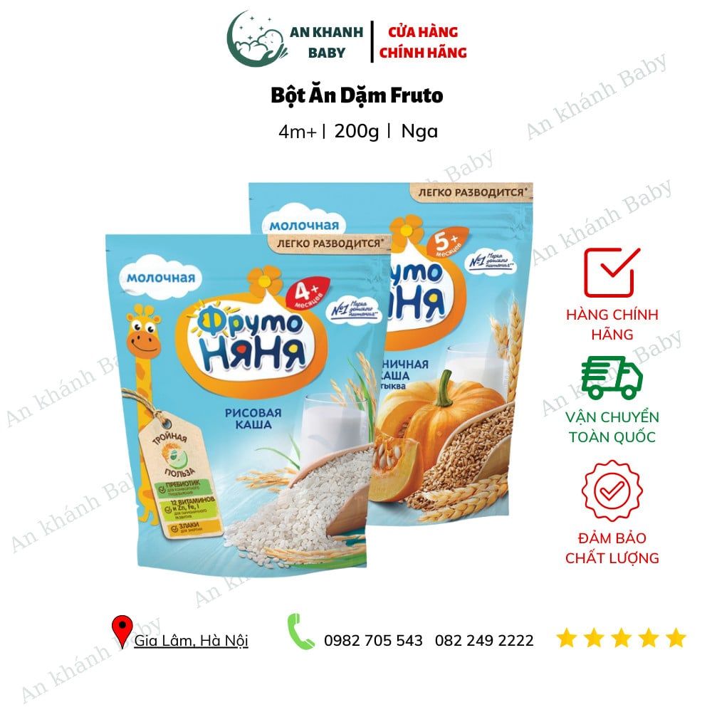 Bột ăn dặm Fruto Nga 4m+