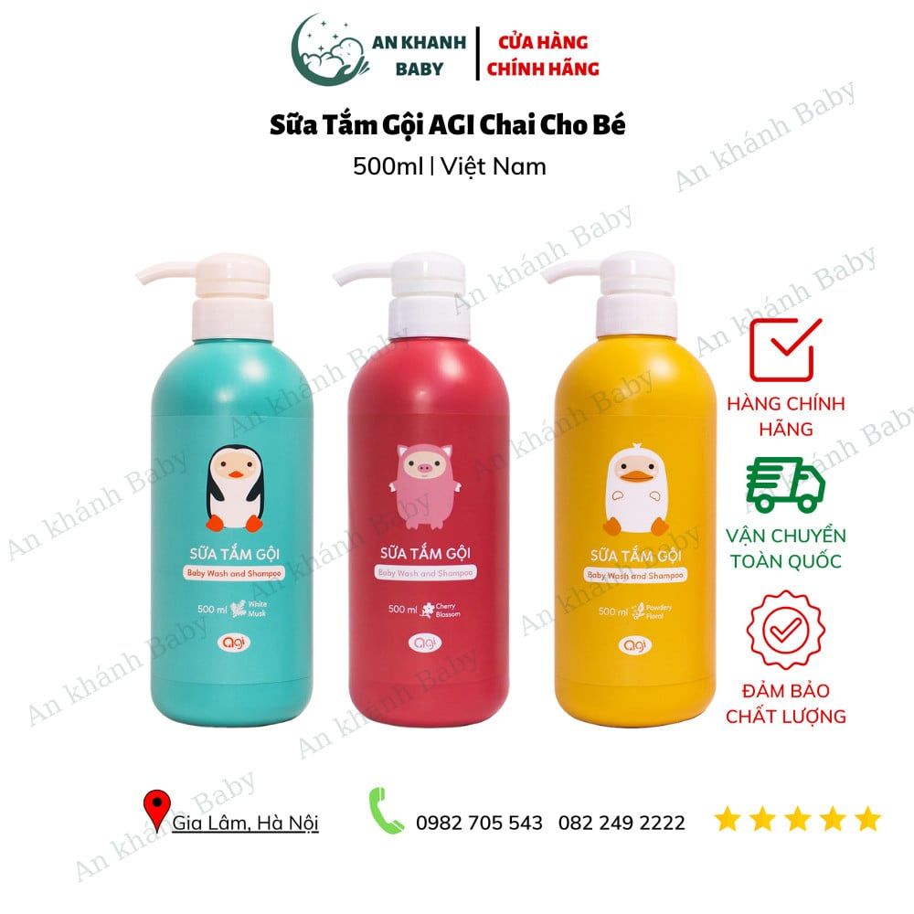 Sữa tắm gội Agi cho bé dung tích 500ML