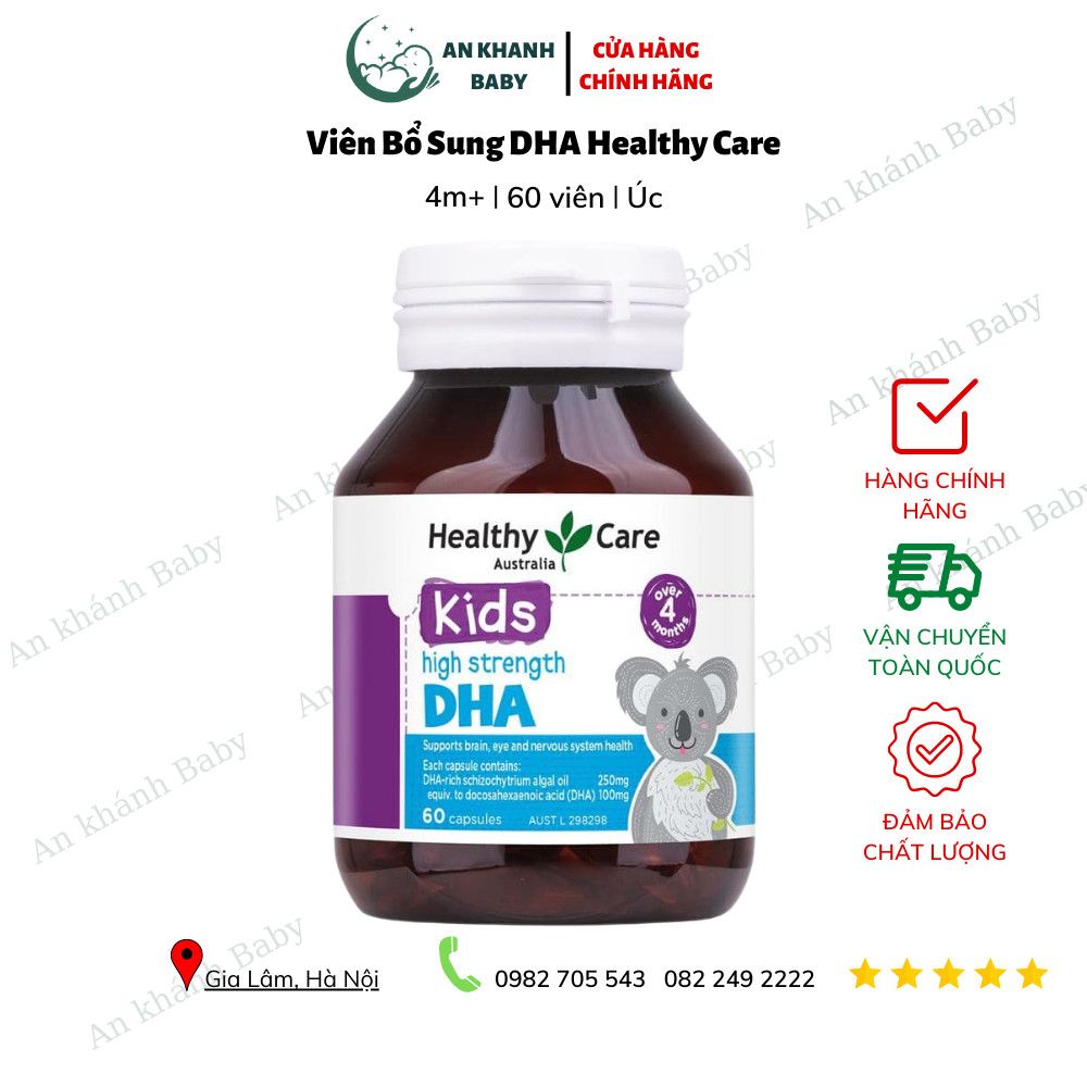 Viên Bổ Sung DHA Healthy Care Cho Trẻ Từ 4 Tháng Tuổi Của Úc - 60 viên