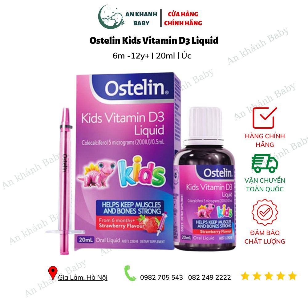 Ostelin Vitamin D3 Liquid Kids Dạng Nước Của Úc - 20ml