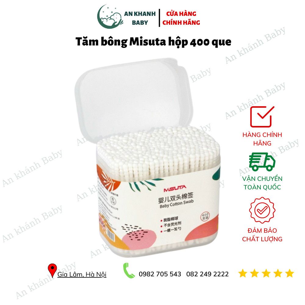 TĂM BÔNG MISUTA HỘP 400