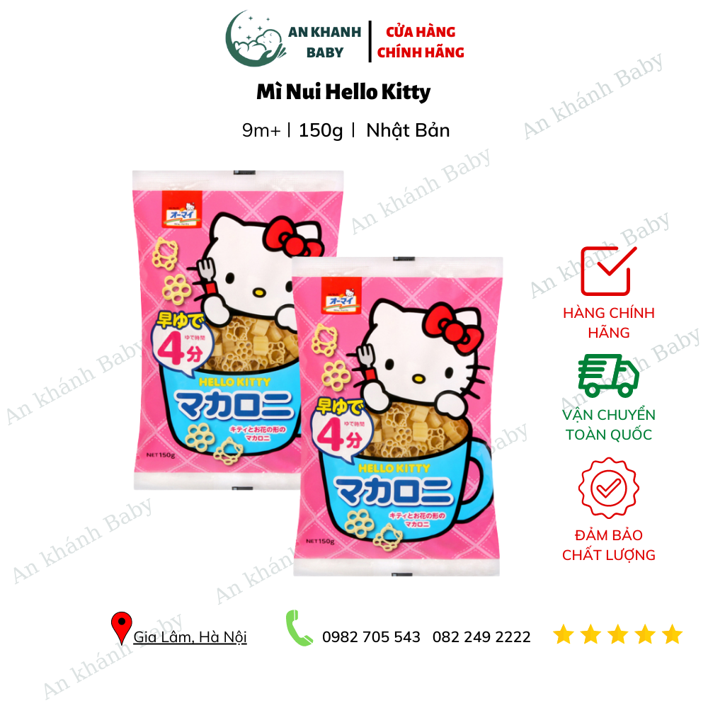 Mì nui Hello Kitty Nhật Bản cho bé ăn dặm 150g