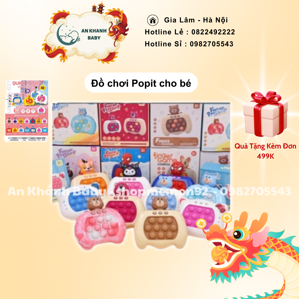 Đồ chơi Popit giải trí bấm nút theo đèn nhạc với nhiều cấp độ phù hợp cho cả trẻ em và người lớn giao hình ngẫu nhiên