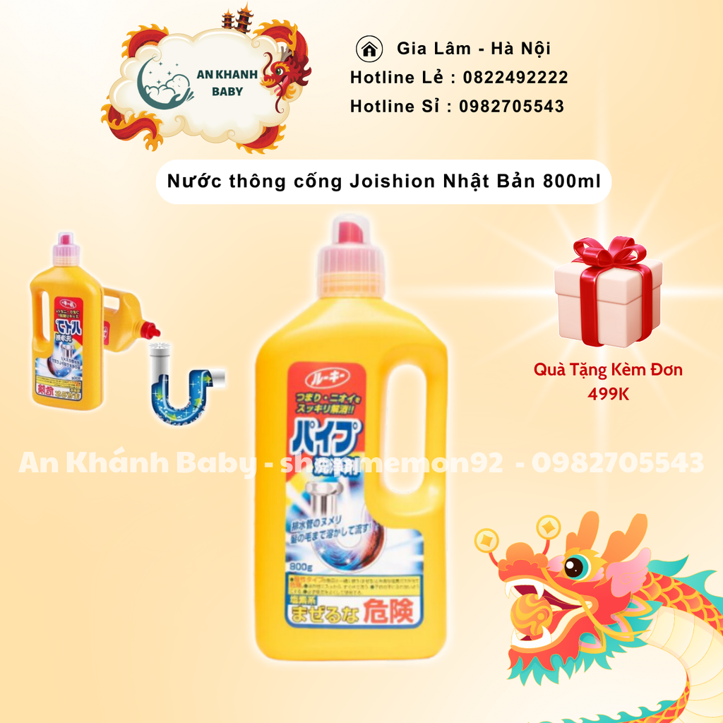 Nước thông cống Joishion Nhật Bản 800ml