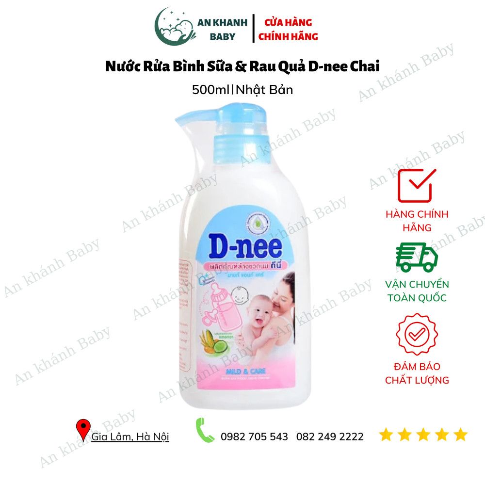 Nước rửa bình sữa và rau quả Dnee chai 500ml