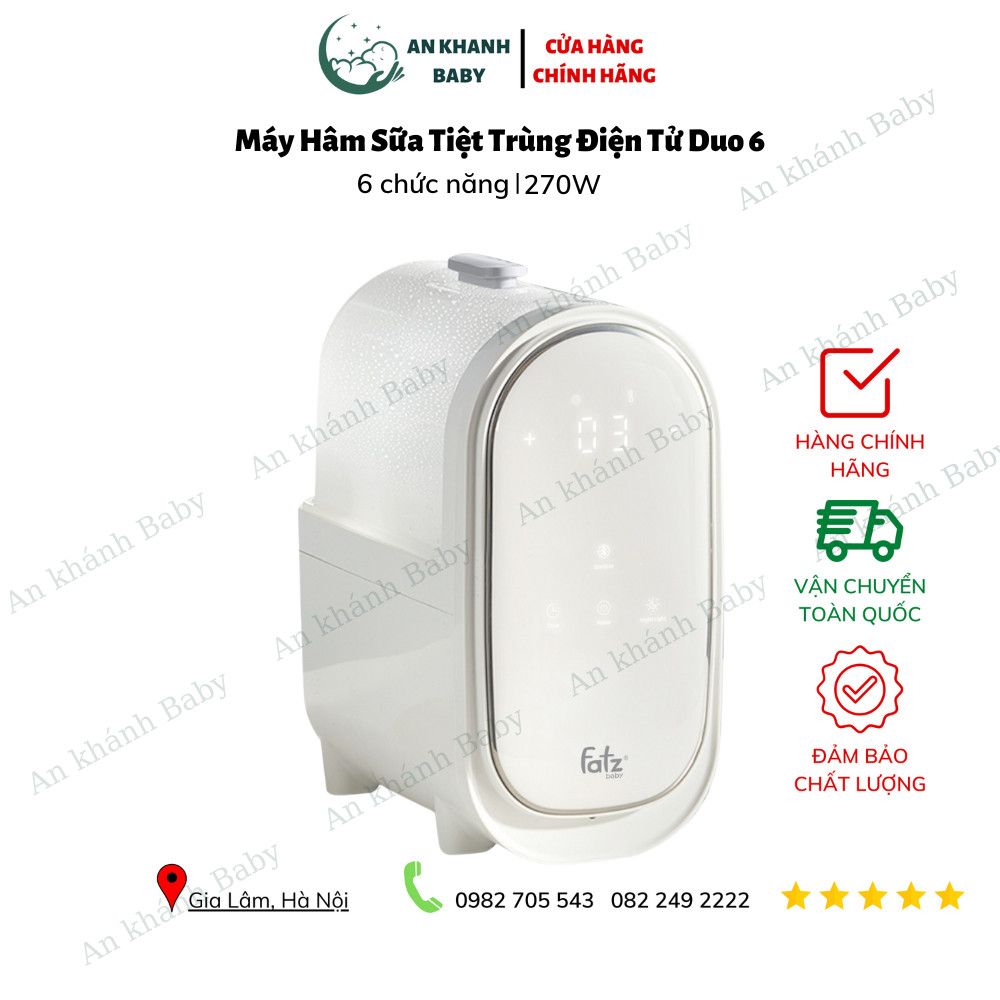 Máy hâm sữa tiệt trùng điện tử 2 bình – Duo 6 – Fatz FB3090CY