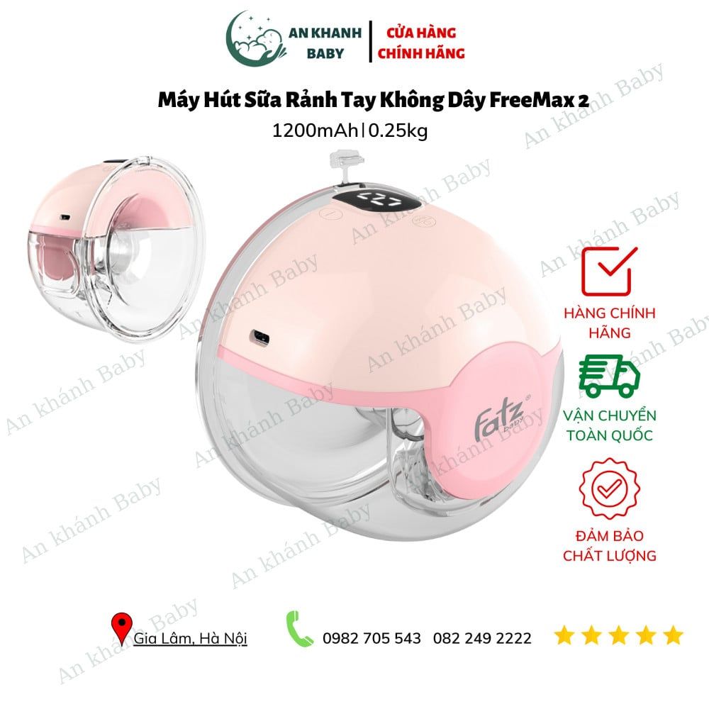 Máy hút sữa điện rảnh tay và không dây Freemax 2 Fatzbaby FB1202CW