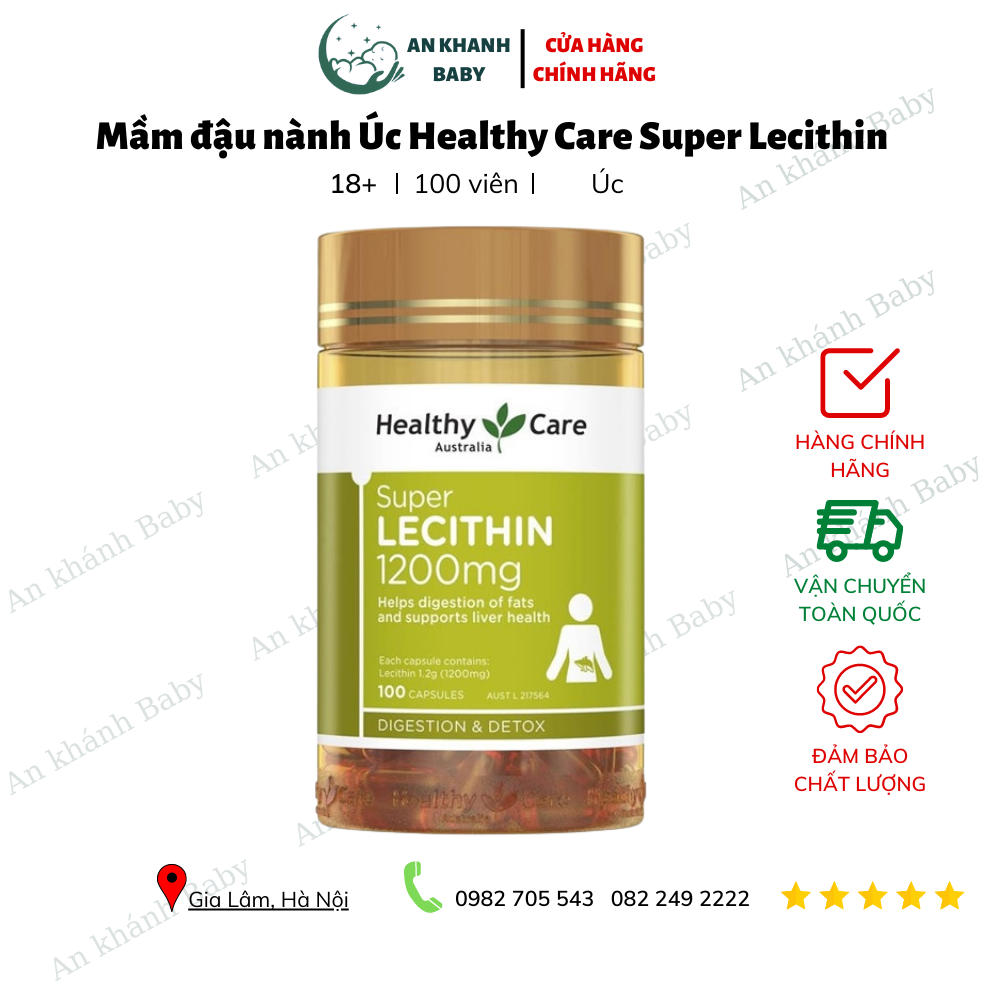 Mầm đậu nành Super Lecithin Healthy Care Úc