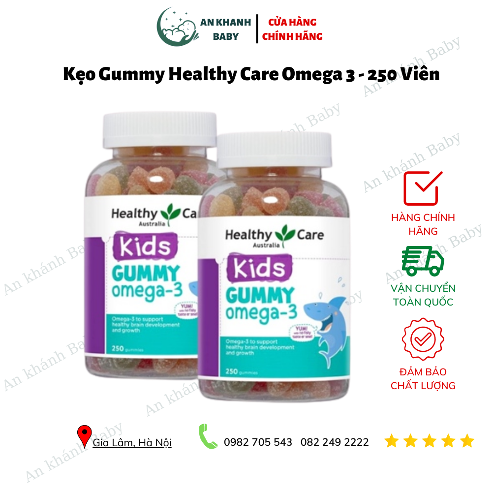 Kẹo Gummy Healthy Care Omega 3 - 250 Viên