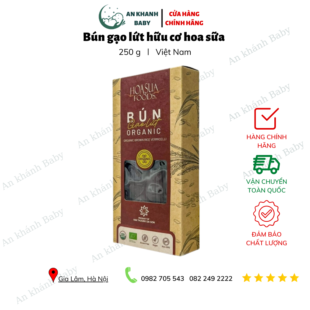Bún gạo lứt hữu cơ hoa sữa 250g