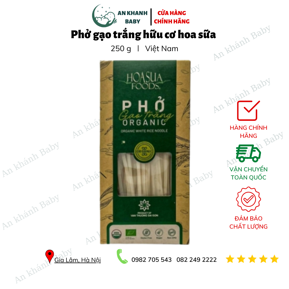 Phở gạo trắng hữu cơ hoa sữa 250g
