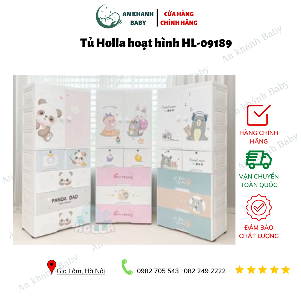 Tủ 5 Tầng Hoạt Hình Holla Hl-09193, Tủ Đựng Quần Áo, Đồ Dùng Cho Bé