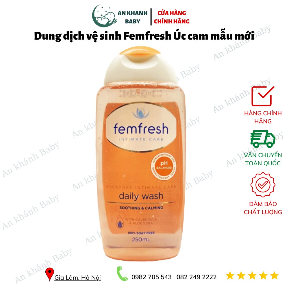 Dung dịch vệ sinh Femfresh Úc cam mẫu mới dùng hàng ngày