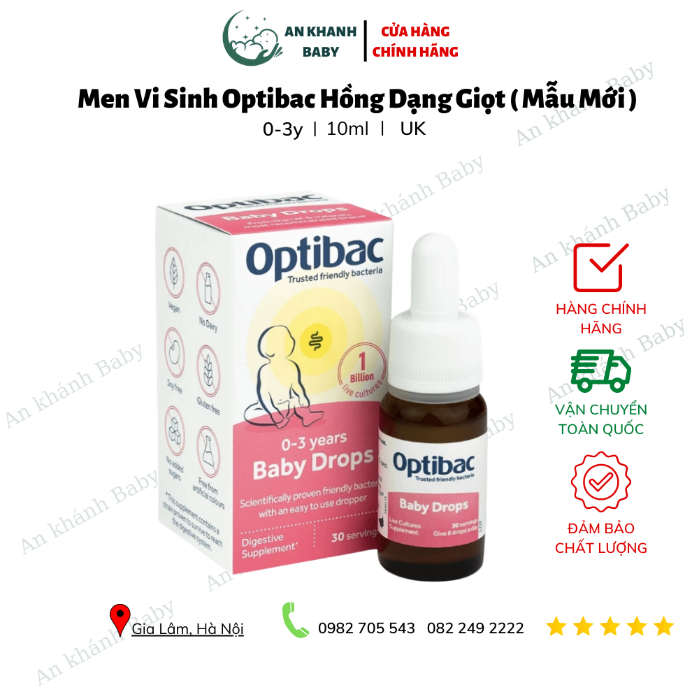 Men vi sinh Optibac dạng giọt cho bé từ 0-3y ( Mâũ mới)