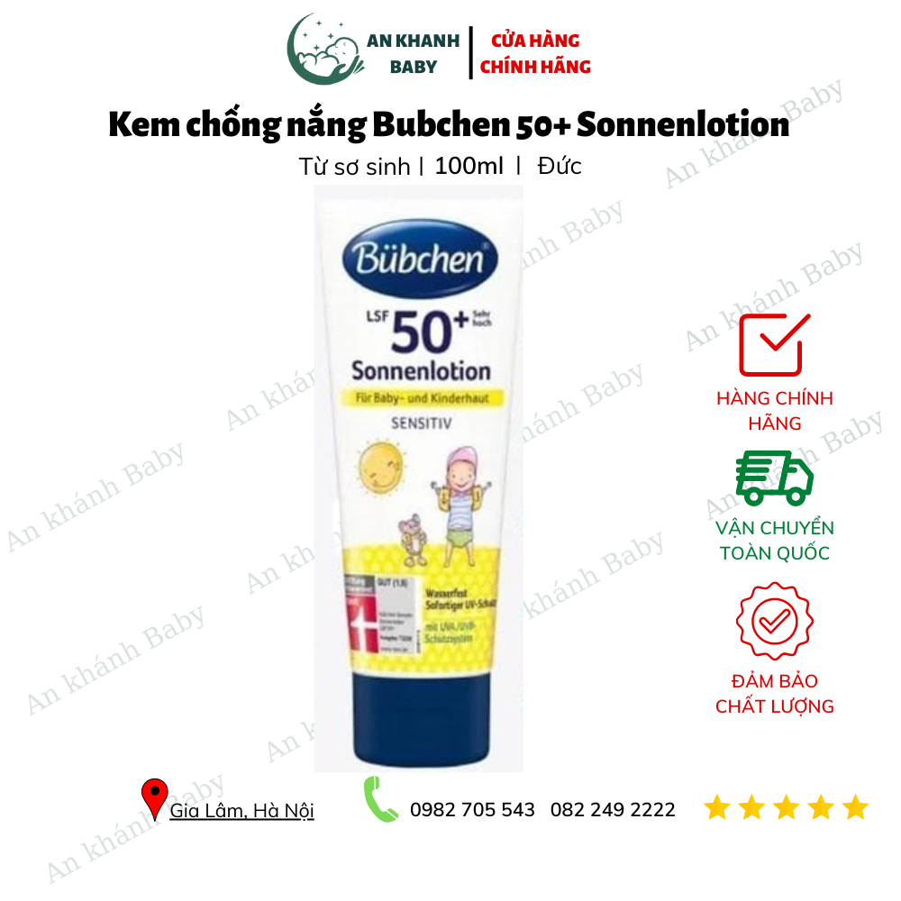 Kem chống nắng Bubchen 50+ Sonnenlotion 100ml