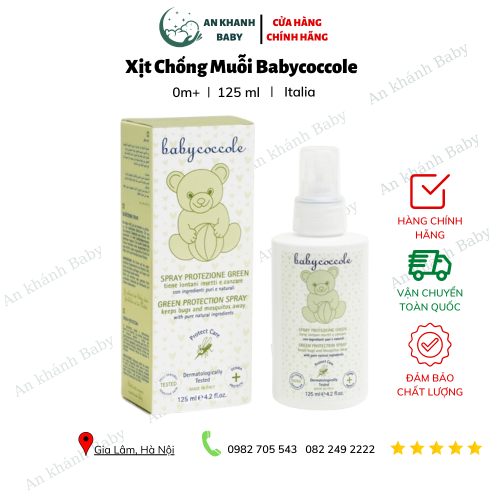 Xịt chống muỗi Babycoccole 125ml 0M+