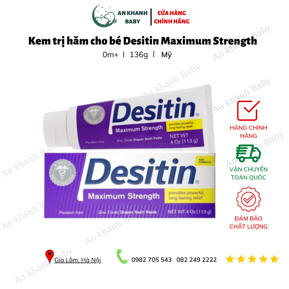 Kem trị hăm cho bé Desitin 136g
