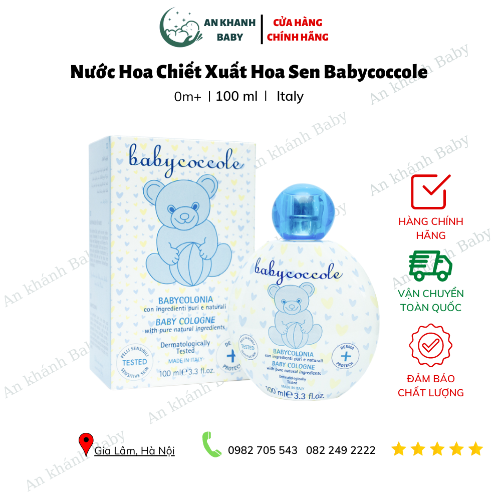 Nước hoa chiết xuất hoa sen Babycoccole 100ml (0m+)