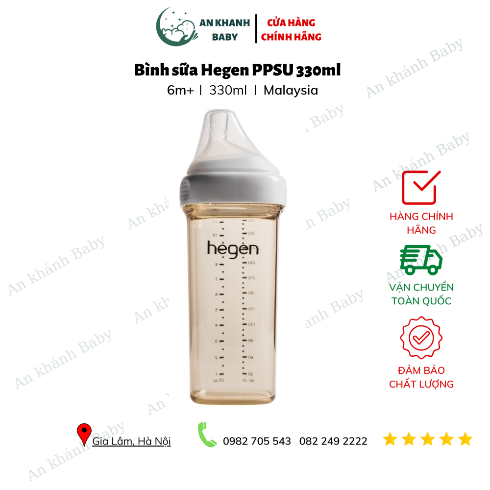 Bình sữa Hegen PPSU 330ml (Trên 6 tháng)