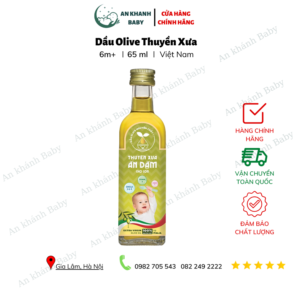 Dầu Oliu Nguyên Chất Thuyền Xưa Ăn Dặm cho con 65ml