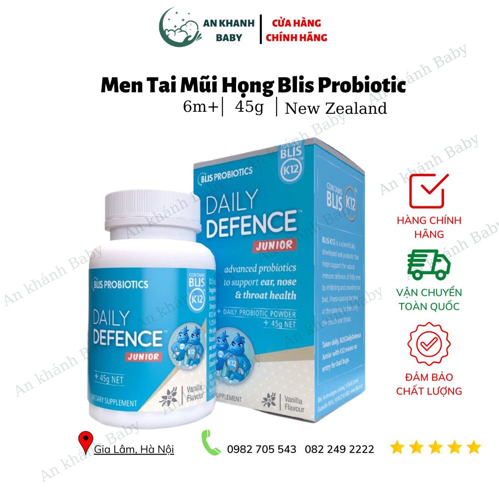 Men tai mũi họng Blis Probiotic Daily Defence Junior