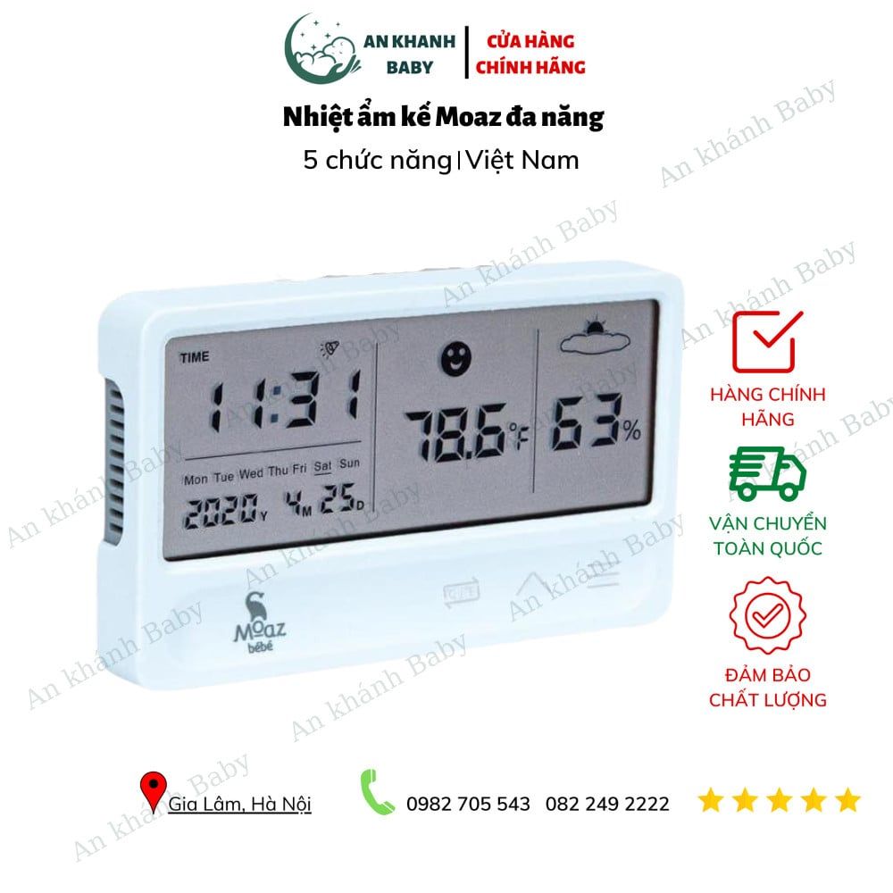 Nhiệt ẩm kế đa năng Moaz BéBé MB – 027