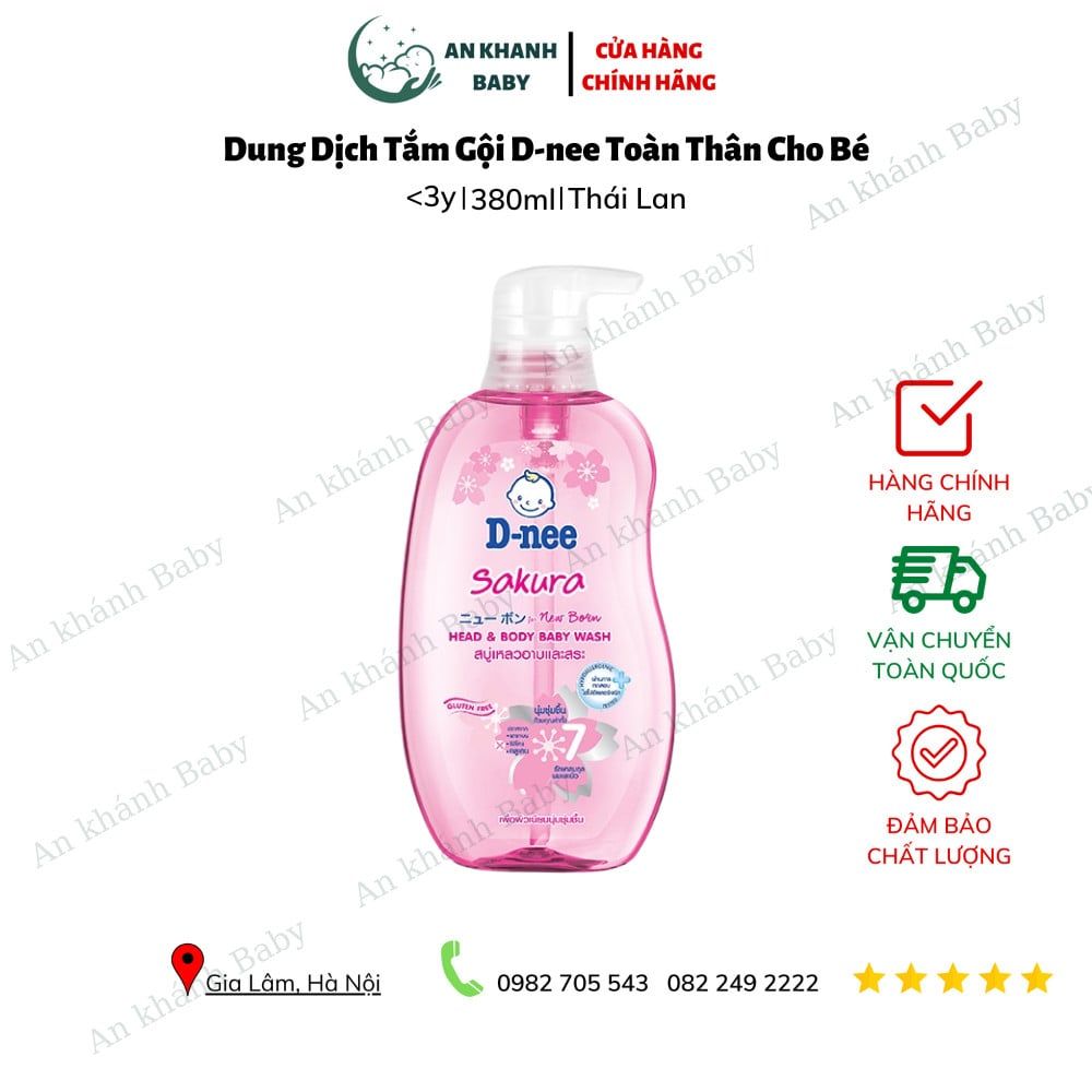 Sữa Tắm gội toàn thân D-nee 380ml Cho Bé (đủ màu)