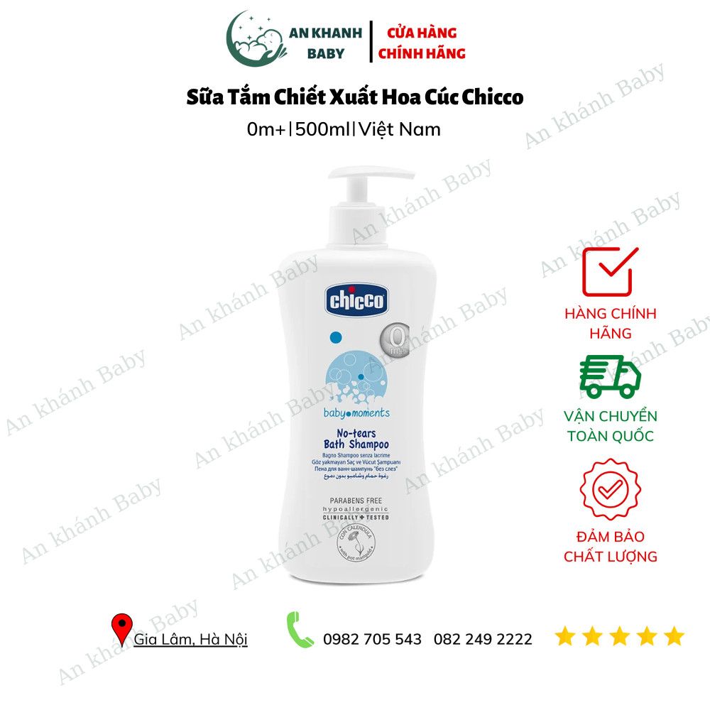 Sữa tắm gội Chicco mẫu mới - HOA CÚC loại 200ml và 500ml