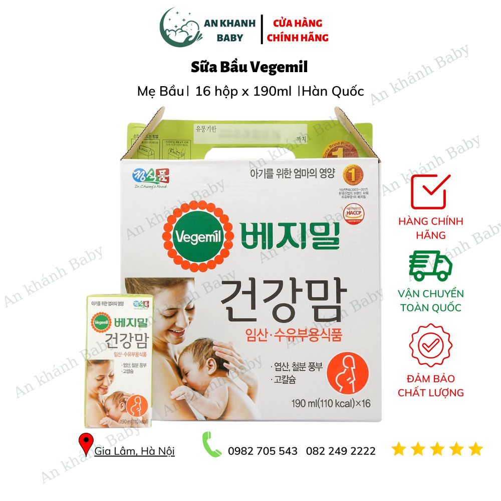 Sữa bầu Vegemil 16 hộp * 190ml